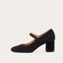 Dora High Heels, black suede